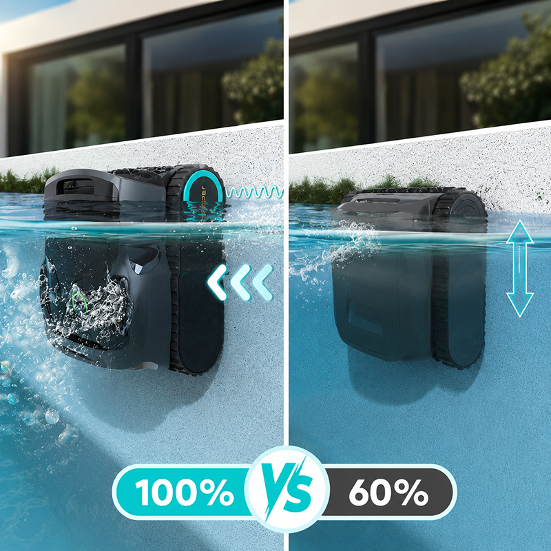 Aiper Scuba X1 Pro Max очищает ватерлинию