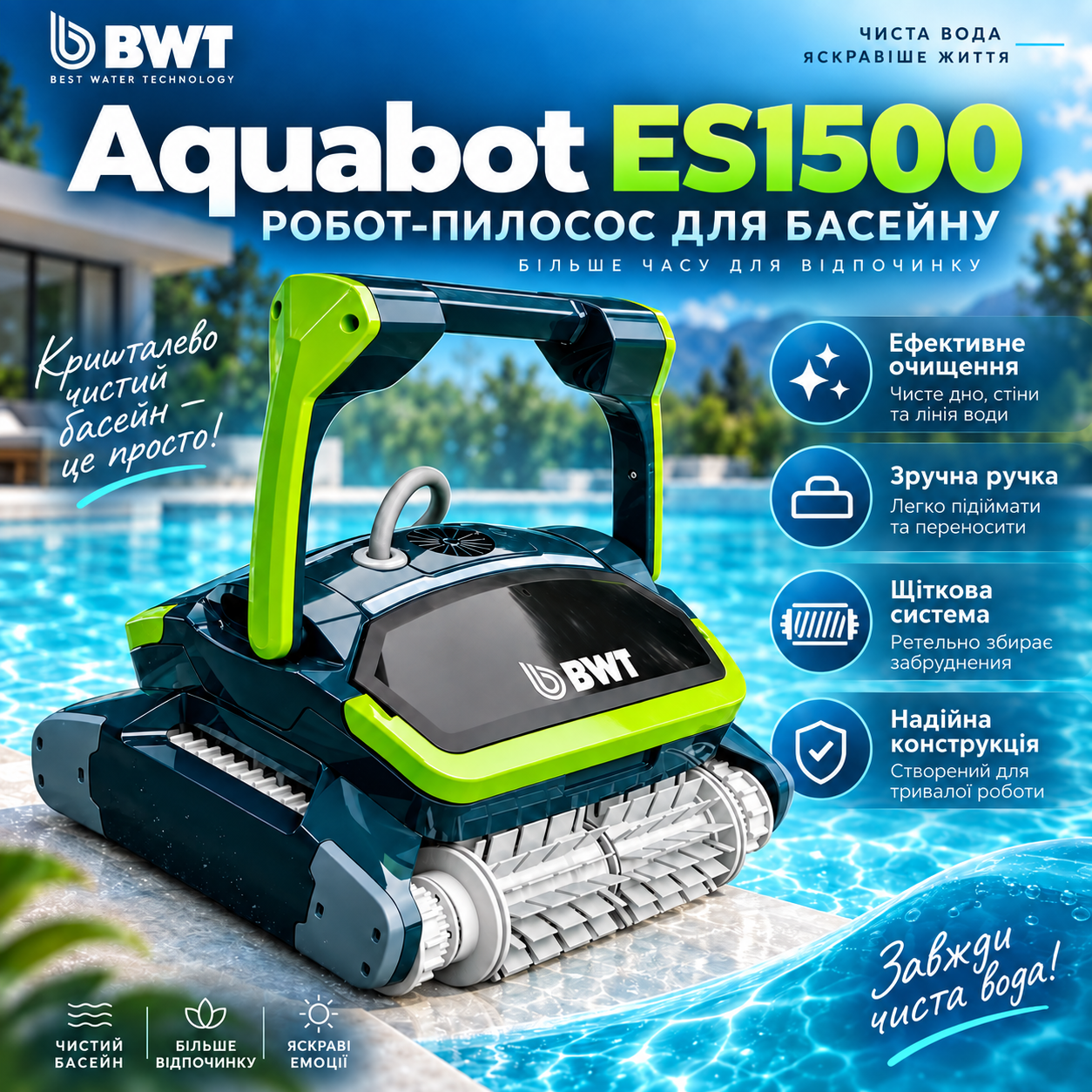 Aquabot ES1500 — підготовка до першого запуску