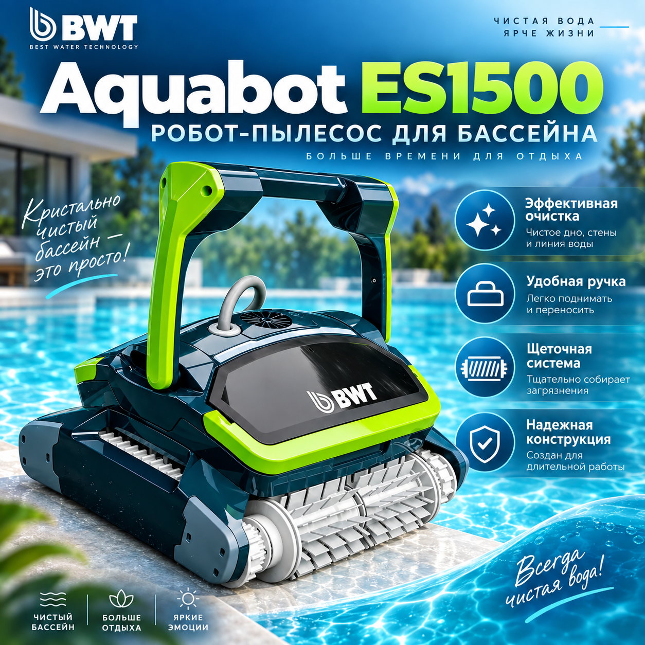 Aquabot ES1500 — подготовка к первому запуску