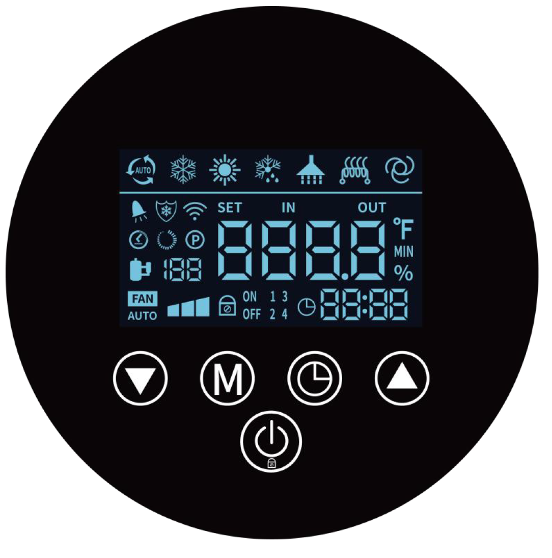 Дисплей и кнопки контроллера Aquajoy Pool Spa Pro