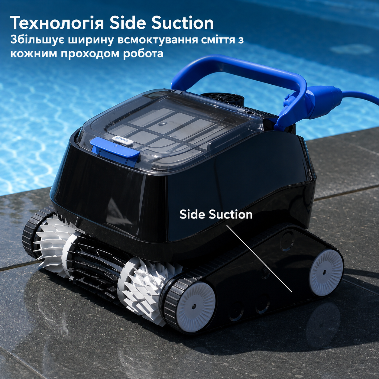 Технології Focus Flow і Side Suction для басейну