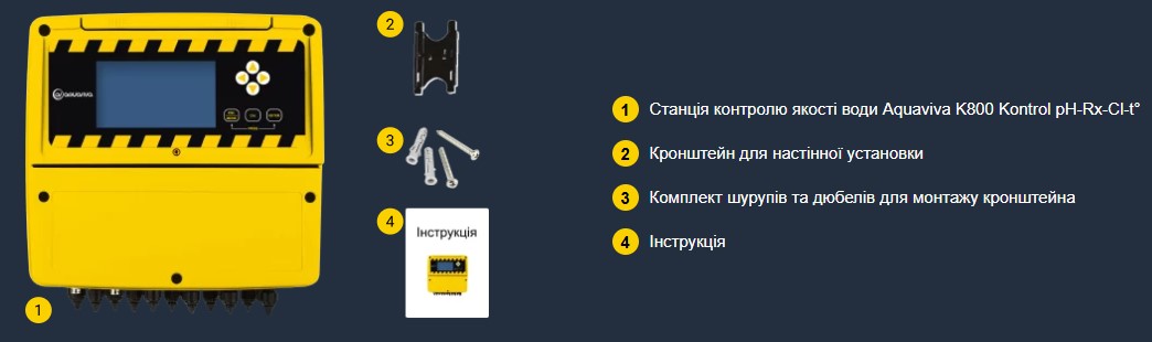 Комплектація станції дозування Aquaviva