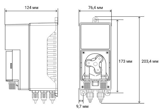 Габаритные размеры Aquaviva KXRX Smart Rx