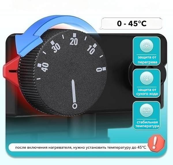 встроенный термостат в проточном нагревателе Aquaviva LX H30-RS1