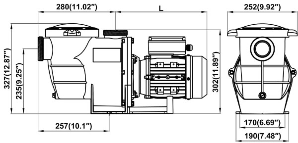 розміри насоса Bridge BC2548