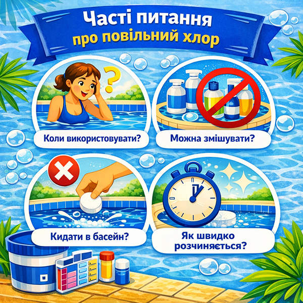 Часті питання про довготривалий хлор Chemoform T-Großtabletten