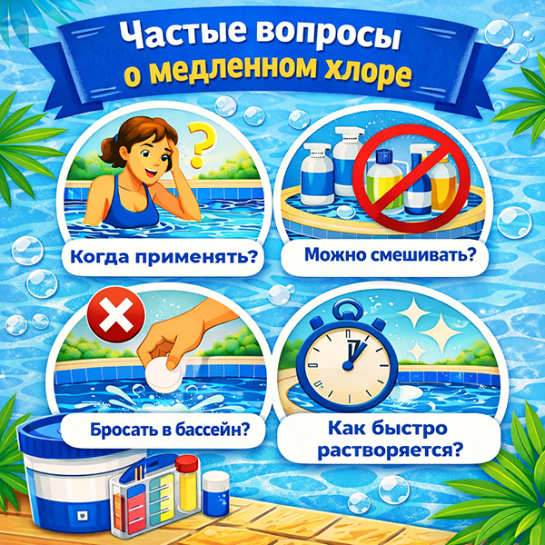 Частые вопросы о длительном хлоре Chemoform T-Großtabletten