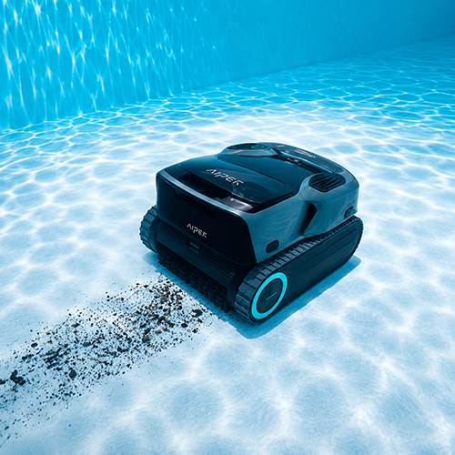 Aiper Scuba X1 Pro Max очищает дно бассейна