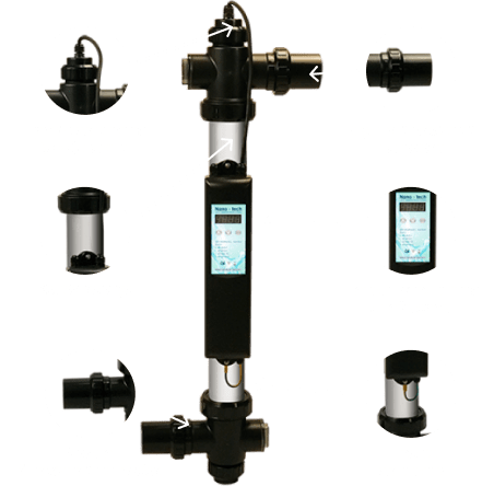 Конструктивні особливості ультрафіолетової установки Emaux Nano Tech UV40 Timer