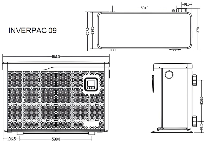 Габаритні розміри Inverpac PX09