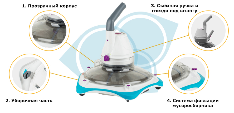 Конструкция пылесоса для бассейна Kokido Telsa 80