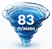 Мощность всасывания робота пылесоса 83 л в минуту
