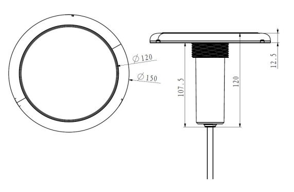 Габаритные размеры светодиодного прожектора Linex NLP227 Slim