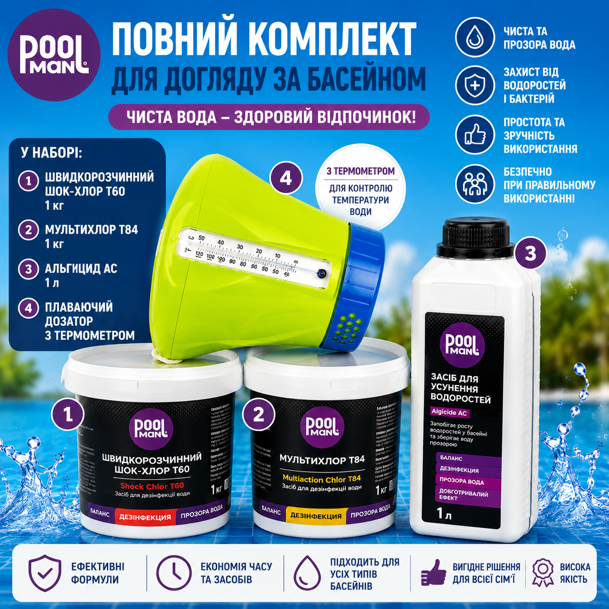 Комплект Poolman Standart для басейну