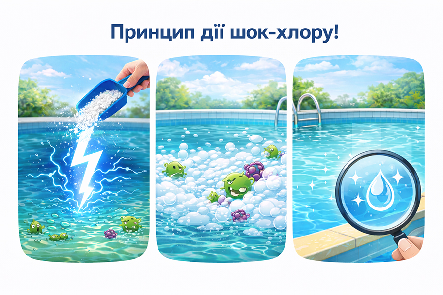 принцип дії шок-хлору для басейну