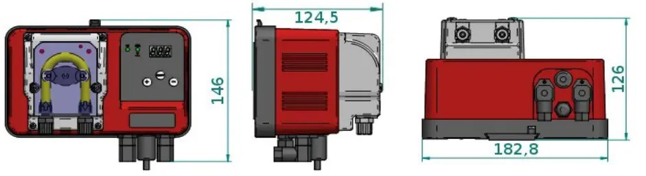 Габаритные размеры станция дозирования Microdos MP2–pH