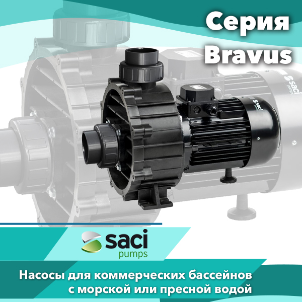 Насосы для общественных бассейнов Saci серии Bravus