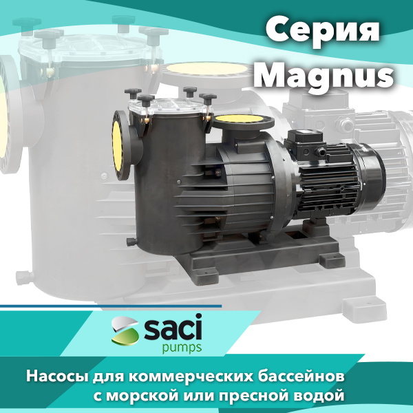 Насосы для общественных бассейнов Saci серии Magnus