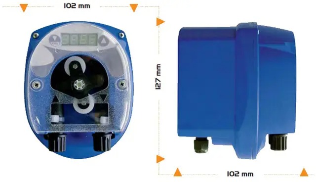 габаритные размеры насоса–дозатора Seko Dynamik–Pro