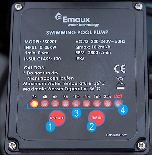 вбудований контролер насоса Emaux SPV150