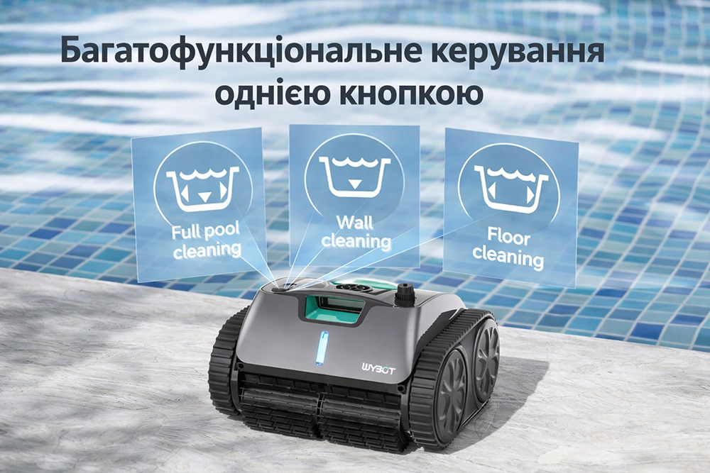 Bluetooth керування робот-пилососом Wybot C1 Pro