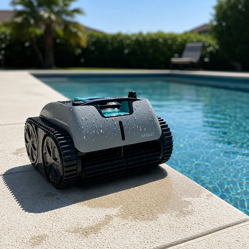 WYBOT C1 Pro біля басейну