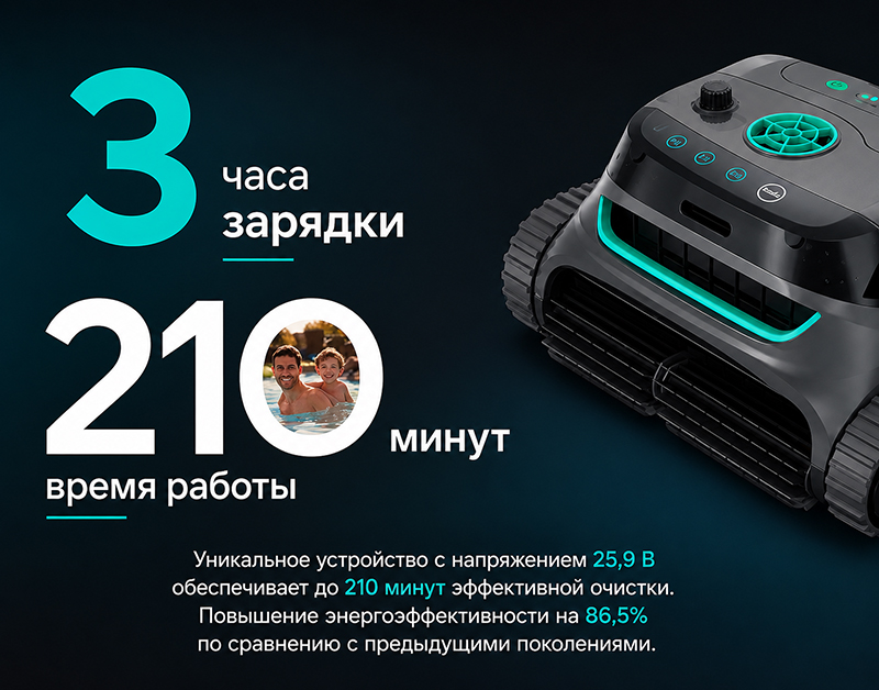 Аккумулятор 7800 мАч беспроводного робота для бассейна