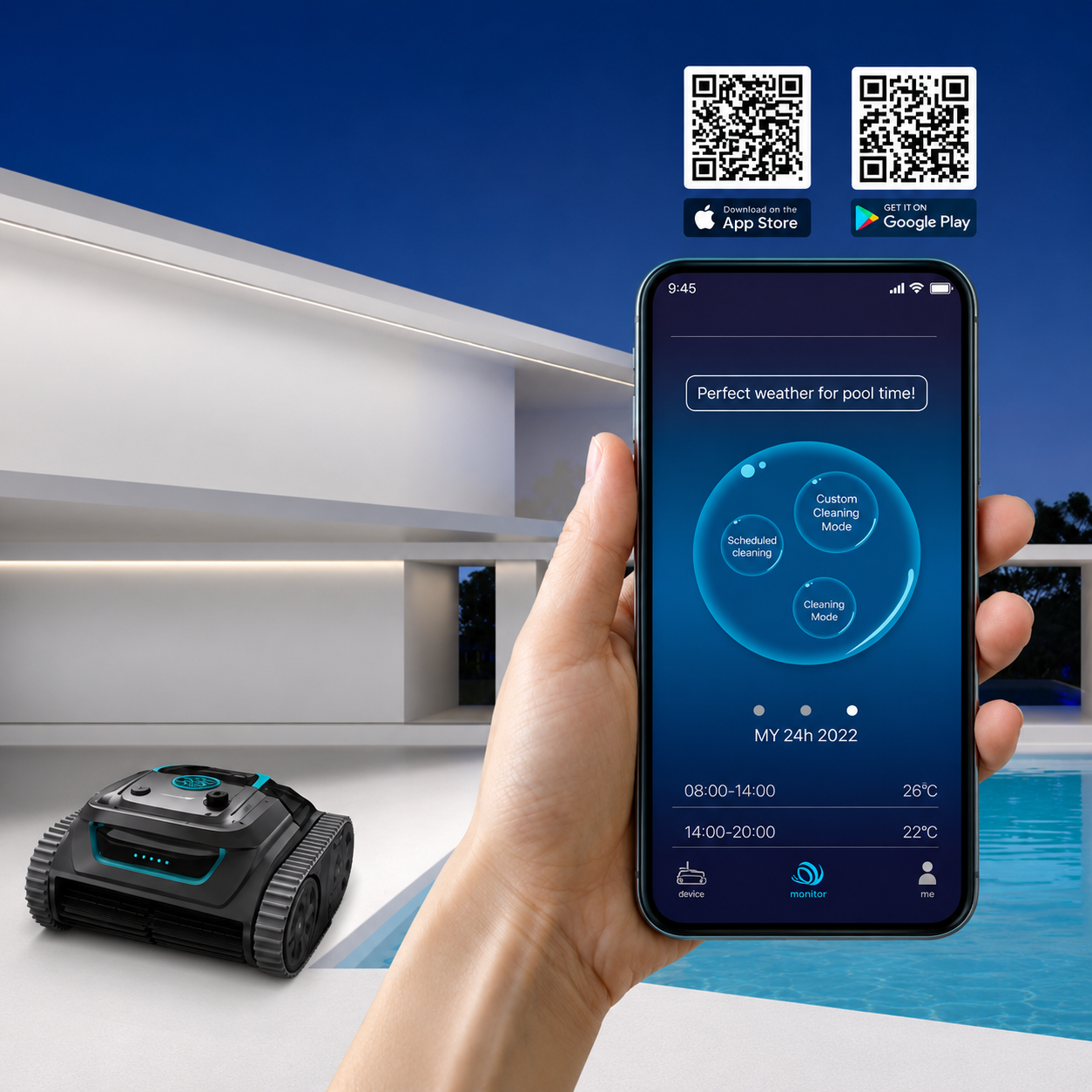 Приложение Wybotics WY450 с Bluetooth и настройкой расписания Управление роботом Wybotics WY450 через мобильное приложение